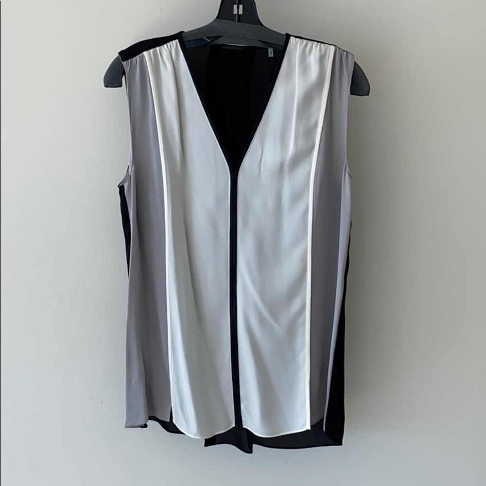 Eli’s Tahari Lacina V-Neck Sleeveless Blouse